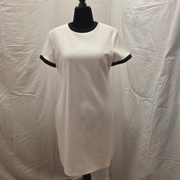 Theory Ringer Crewneck Mini T-Shirt Dress  - Size 12 - Picture 1 of 5